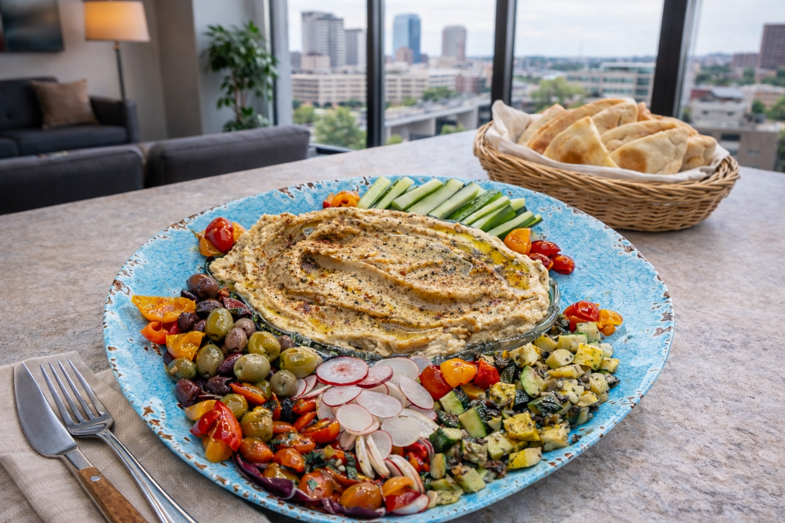 Hummus platter.
